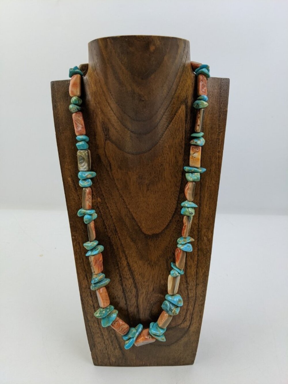 Southwest Necklace Turquoise Abalone Spiny Oyster Broken For Parts/Repair